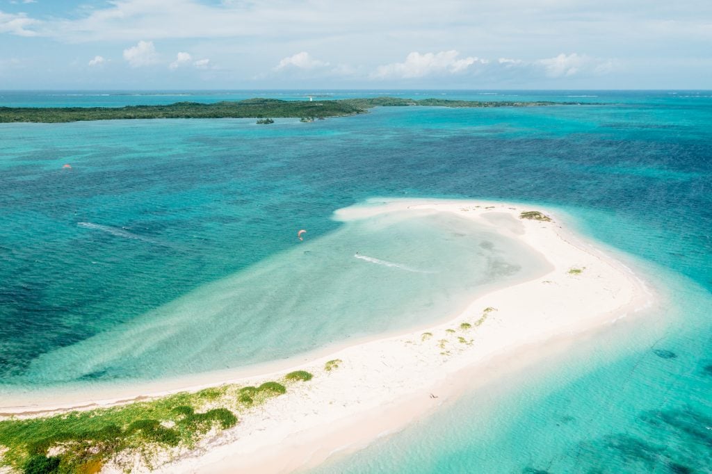 Aerial view of Kite Beach, Miavana