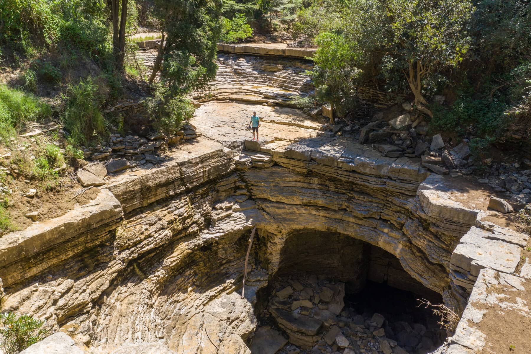 A guest at Ankarana reached on a helicopter Adventure with Miavana by Time + Tide Madagascar