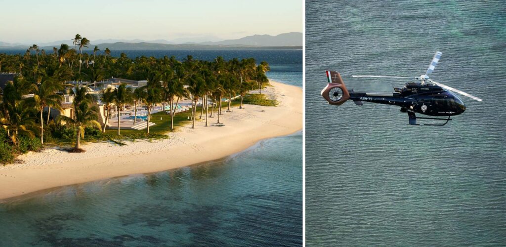 Helicopter flight over Miavana